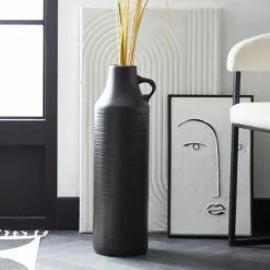 Dunelm Ceramic Black Vase 60cm