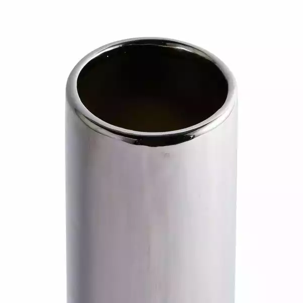 Dunelm Ceramic Curves Vase Silver 35cm 4 Dunelm Ceramic Curves Vase Silver 35cm - Image 4