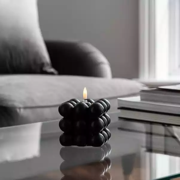 Dunelm Bubble LED Candle Black 2 Dunelm Bubble LED Candle Black - Image 2