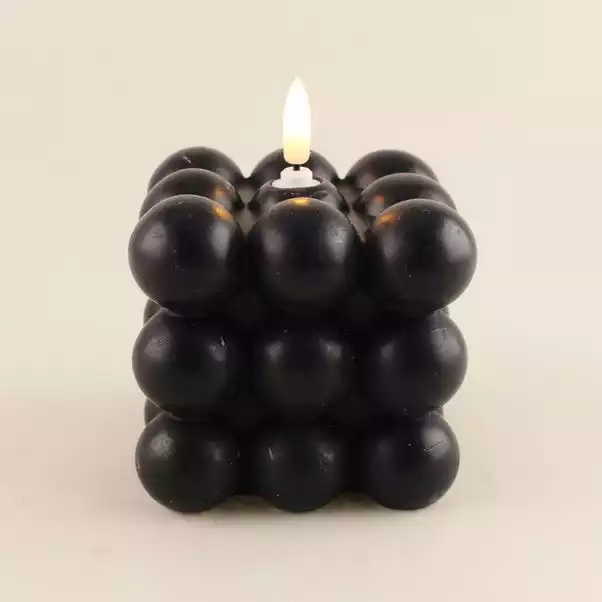 Dunelm Bubble LED Candle Black 3 Dunelm Bubble LED Candle Black - Image 3