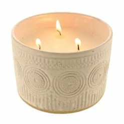 Dunelm Pretty Boho Ceramic Multiwick White Sandalwood Candle -VibeAura Shop 30752273 alt03