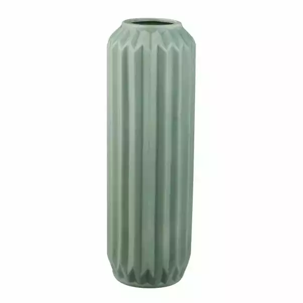 Dunelm Fluted Vase 25cm Sage 4 Dunelm Fluted Vase 25cm Sage - Image 4