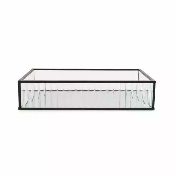 Dunelm Ribbed Glass Tray Black 26cm 5 Dunelm Ribbed Glass Tray Black 26cm - Image 5