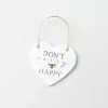 Dunelm Dont Worry Bee Happy Ceramic Plaque