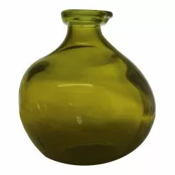 The Edited Life Recycled Glass Vase 18cm Olive -VibeAura Shop 30765430 alt04