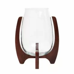 Elements Sculpted Walnut Lantern 30cm -VibeAura Shop 30765437 alt02