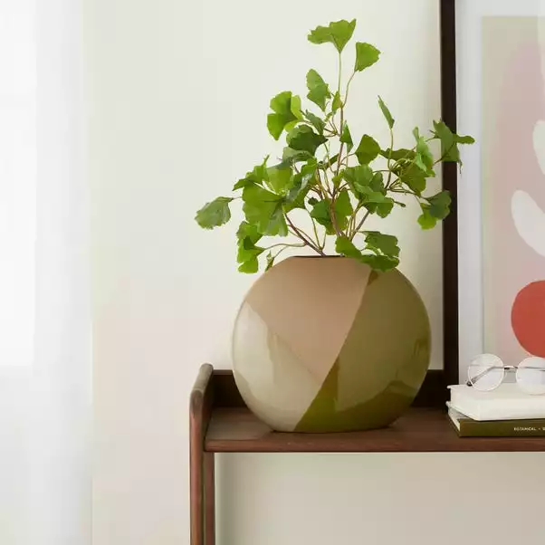 Elements Sculpted Green Round Large Vase 1 Elements Sculpted Green Round Large Vase