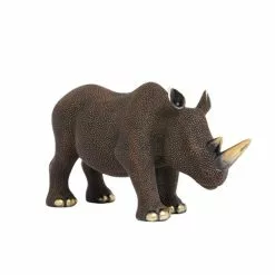 Dunelm Luxe Traveller Rhino Sculpture 36CM -VibeAura Shop 30765960 alt02
