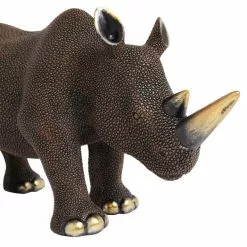 Dunelm Luxe Traveller Rhino Sculpture 36CM -VibeAura Shop 30765960 alt03