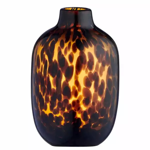 Dunelm Luxe Travel Tortoiseshell Glass Vase 26cm 3 Dunelm Luxe Travel Tortoiseshell Glass Vase 26cm - Image 3