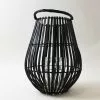 Dunelm Black Bamboo Large Lantern