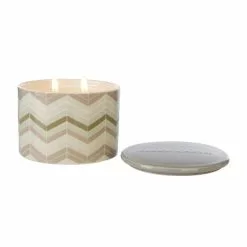 Fired Earth Large Ceramic Darjeeling & Damask Rose Wax Filled Candle -VibeAura Shop 30778169 alt02