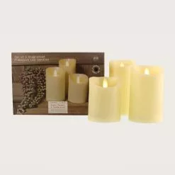 Churchgate Set Of 3 LED Candles -VibeAura Shop 30779642 alt02