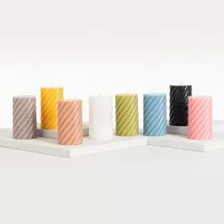 Dunelm Twisted Pillar Candle Small 12cm -VibeAura Shop 30791634 alt02