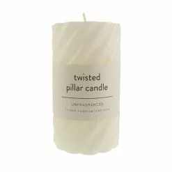 Dunelm Twisted Pillar Candle Small 12cm -VibeAura Shop 30791634 alt03