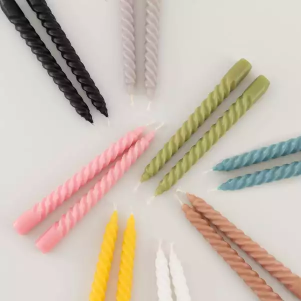 Dunelm Pack Of 2 Twisted Taper Candles 20cm 3 Dunelm Pack Of 2 Twisted Taper Candles 20cm - Image 3