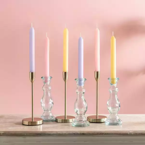Dunelm Pack Of 6 Dinner Candles Pastels 1 Dunelm Pack Of 6 Dinner Candles Pastels