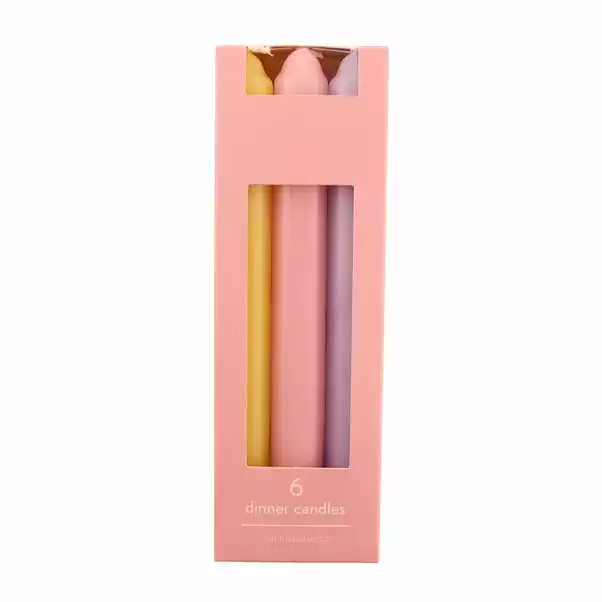 Dunelm Pack Of 6 Dinner Candles Pastels 3 Dunelm Pack Of 6 Dinner Candles Pastels - Image 3