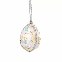 Dunelm White Embroidered Hanging Egg Decoration -VibeAura Shop 30792223 alt02