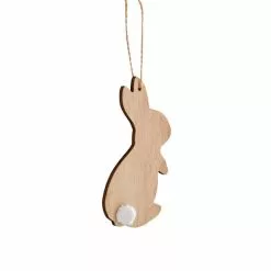 Dunelm Wooden Bunny Hanging Decoration -VibeAura Shop 30792506 alt02