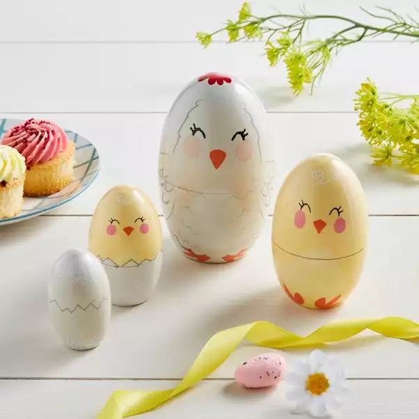 Dunelm Set Of 4 Stackable Easter Chick Dolls 1 Dunelm Set Of 4 Stackable Easter Chick Dolls
