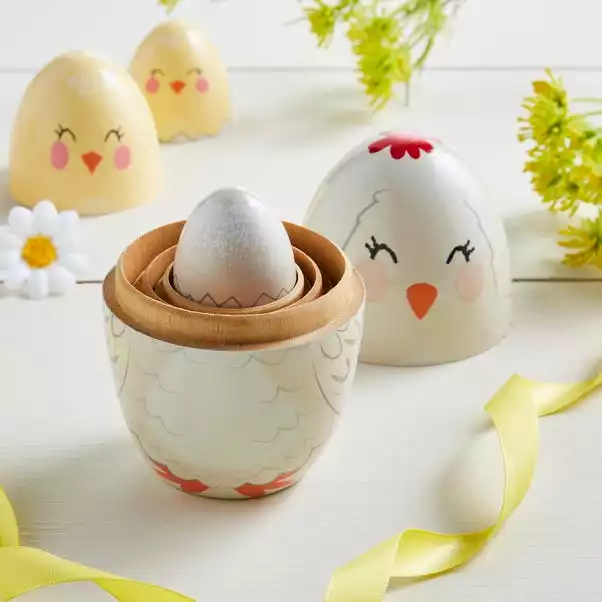 Dunelm Set Of 4 Stackable Easter Chick Dolls 2 Dunelm Set Of 4 Stackable Easter Chick Dolls - Image 2