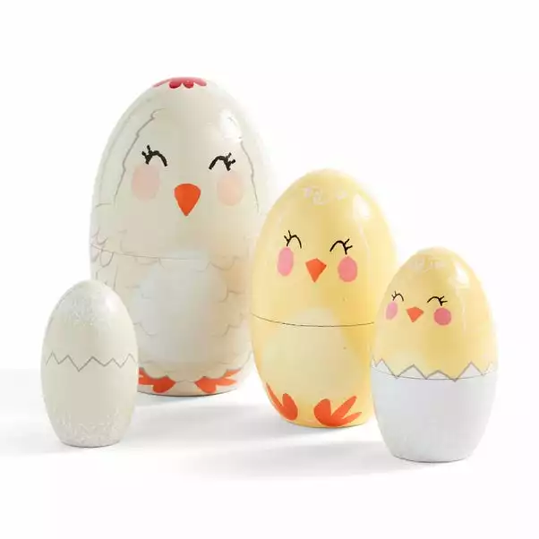 Dunelm Set Of 4 Stackable Easter Chick Dolls 4 Dunelm Set Of 4 Stackable Easter Chick Dolls - Image 4