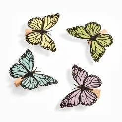 Dunelm Pack Of 4 Butterfly Clips -VibeAura Shop 30792612 alt02