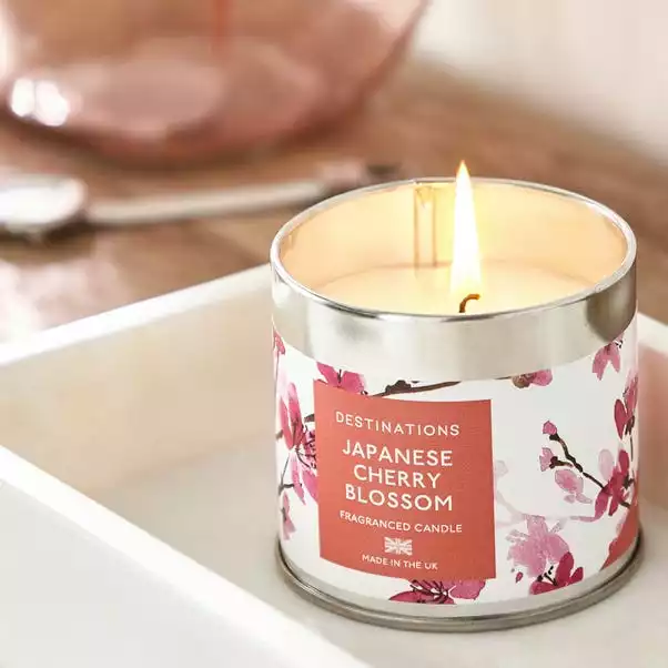 Wax Lyrical Japanese Cherry Blossom Candle Tin 2 Wax Lyrical Japanese Cherry Blossom Candle Tin - Image 2