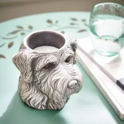 Dunelm Citronella Schnauzer Dog Candle