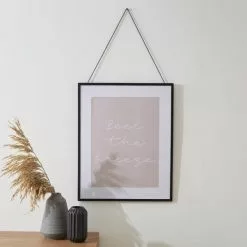 Dunelm Black Hanging Chain Photo Frame 20x16