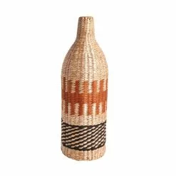 Dunelm Ochre Woven Bottle Vase -VibeAura Shop 30795216 alt02