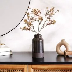 Dunelm Ceramic Vase 17cm Black