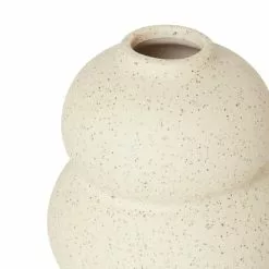 Dunelm Speckled Bud Vase 11cm White Sand -VibeAura Shop 30796618 alt03