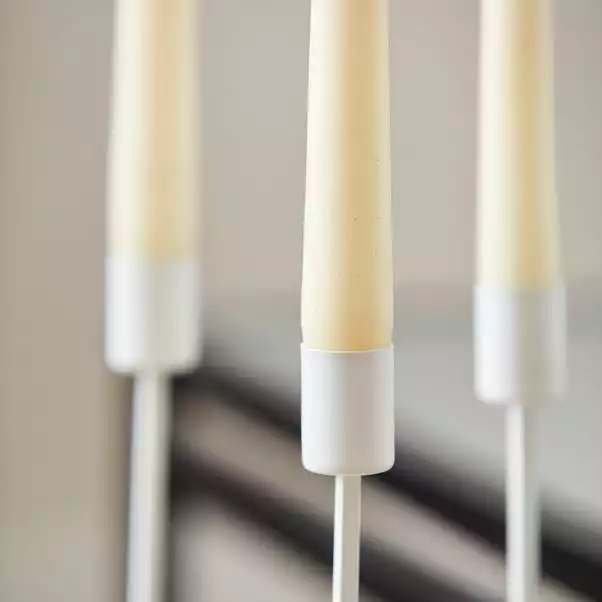 Dunelm White Metal Candle Holder 2 Dunelm White Metal Candle Holder - Image 2