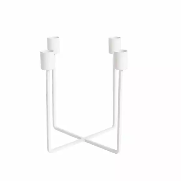 Dunelm White Metal Candle Holder 4 Dunelm White Metal Candle Holder - Image 4