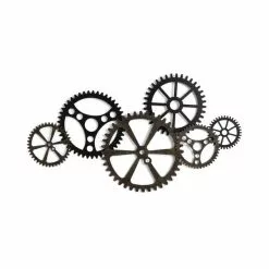 Dunelm Indoor Outdoor Listera Cogs Wall Art 100cm -VibeAura Shop 30798210 alt04