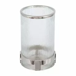 Pacific Lifestyle Metal And Clear Textured Tall Hurricane Vase -VibeAura Shop 30803437 alt02