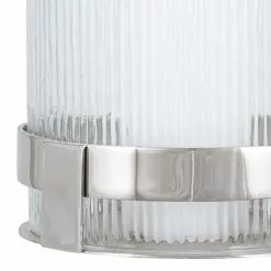 Pacific Lifestyle Metal And Clear Textured Tall Hurricane Vase -VibeAura Shop 30803437 alt03