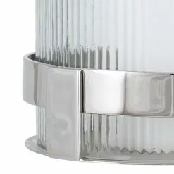 Pacific Lifestyle Metal And Clear Textured Small Hurricane Vase -VibeAura Shop 30803438 alt03