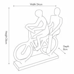 Pacific Lifestyle Double Cyclist Silver Ornament -VibeAura Shop 30803446 alt04