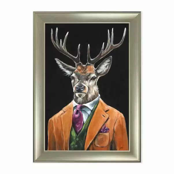 Dunelm Gentleman Stag Framed Print 2 Dunelm Gentleman Stag Framed Print - Image 2