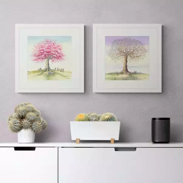 Dunelm Set Of 2 Framed Prints - Catching The Blossom / Waiting To Fall 1 Dunelm Set Of 2 Framed Prints - Catching The Blossom / Waiting To Fall