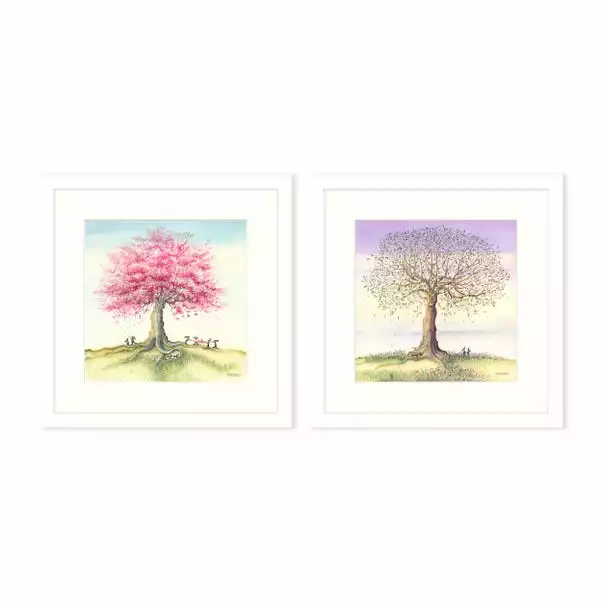 Dunelm Set Of 2 Framed Prints - Catching The Blossom / Waiting To Fall 2 Dunelm Set Of 2 Framed Prints - Catching The Blossom / Waiting To Fall - Image 2