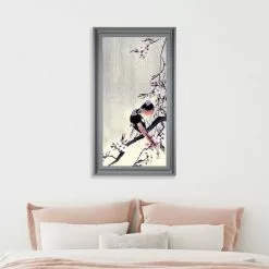 The Art Group Premium Edit Redstart On Cherry Branch Framed Print