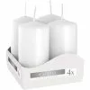 Bispol Set Of 4 White Votive Candles