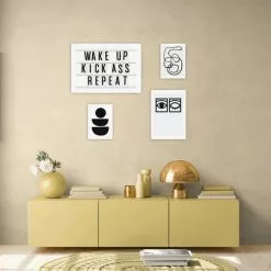 Set Of 4 East End Prints Black & White Prints