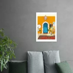 East End Prints Spanish Villa Interior Print