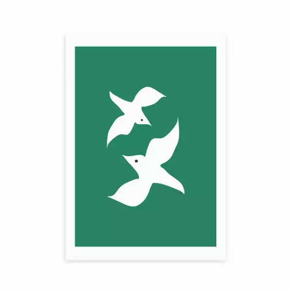 East End Prints Love Birds In Green Print 2 East End Prints Love Birds In Green Print - Image 2