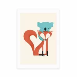 East End Prints Fox And Koala Print
